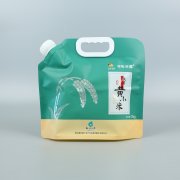 2kg黃小米袋+UV塑料復合+自立帶吸